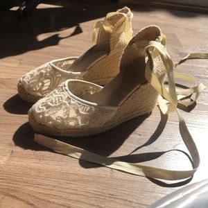 Lace Espadilles Wedges